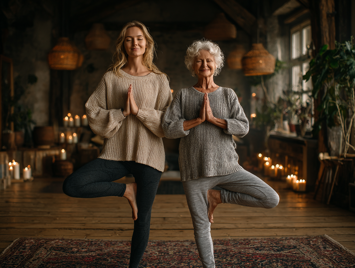 Медитація та дихальні вправи в саду